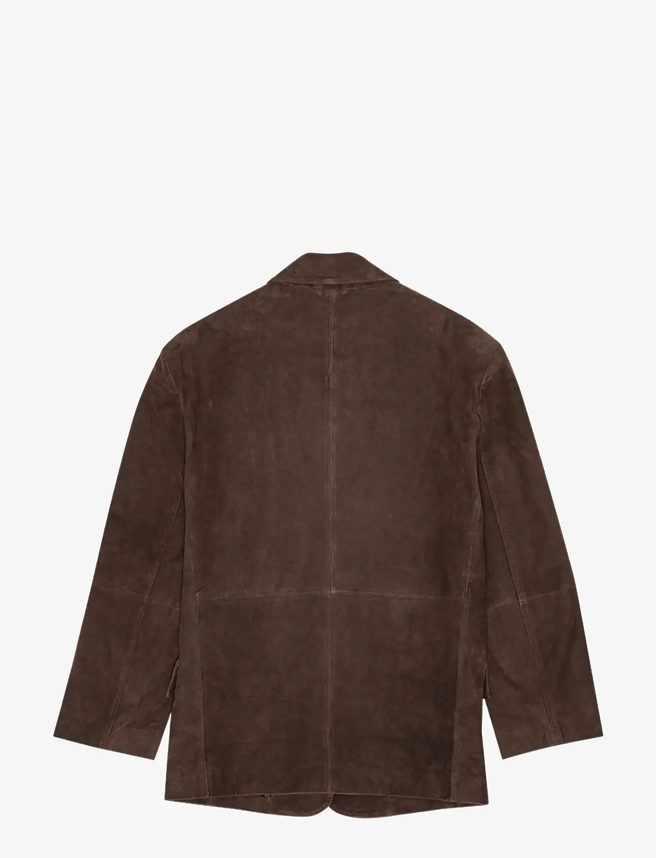 REMAIN Birger Christensen - OVERSIZED SUEDE BLAZER - læderjakker - chicory coffee - 2
