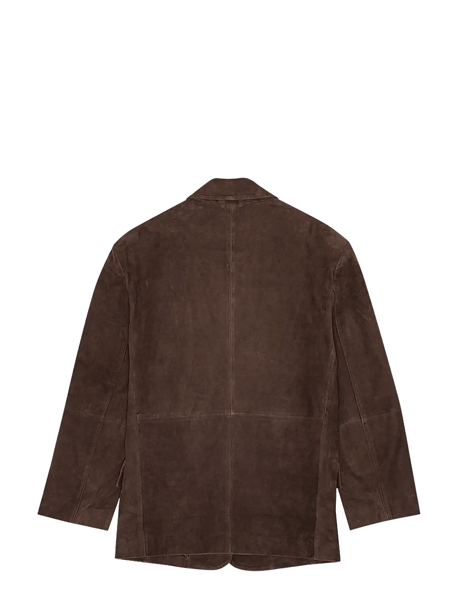 REMAIN Birger Christensen - OVERSIZED SUEDE BLAZER - spring jackets - chicory coffee - 2