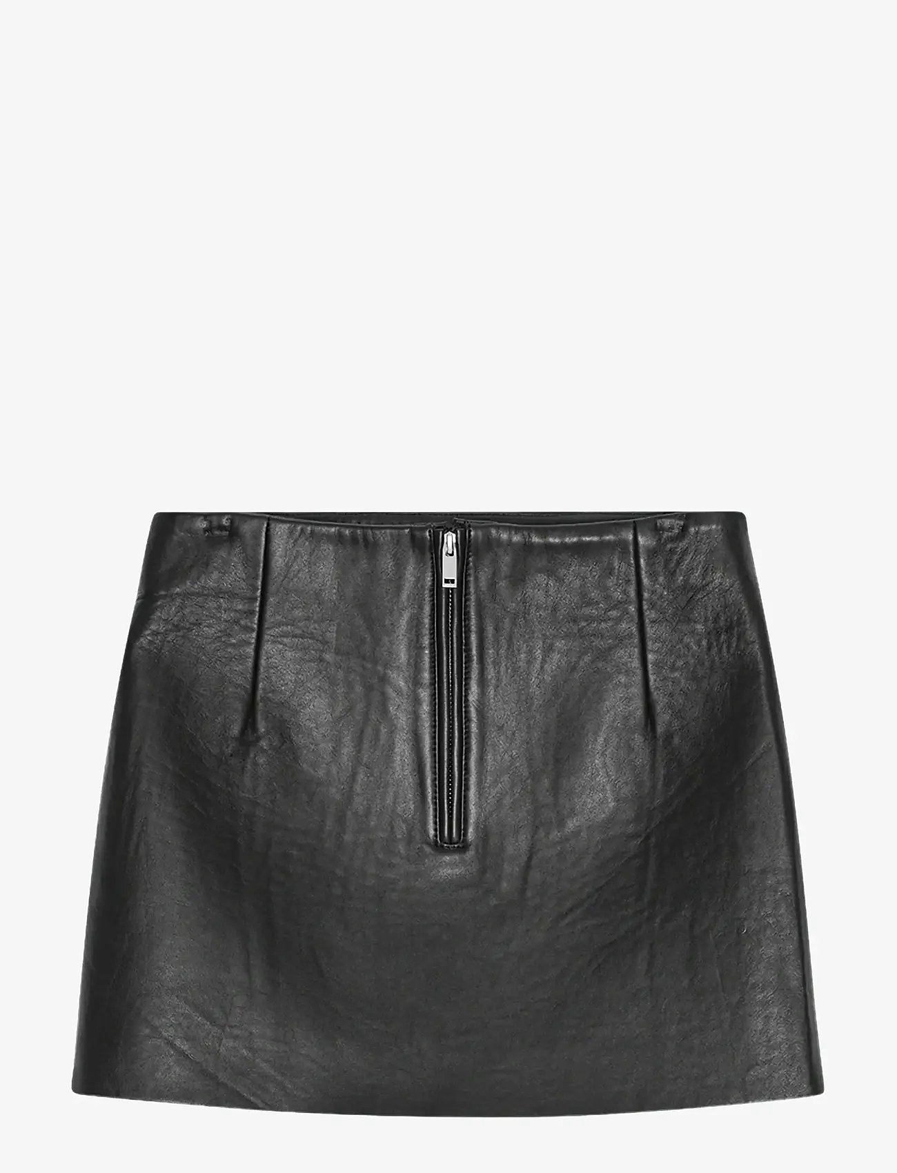 REMAIN Birger Christensen - MINI LEATHER SKIRT - lædernederdele - black - 1
