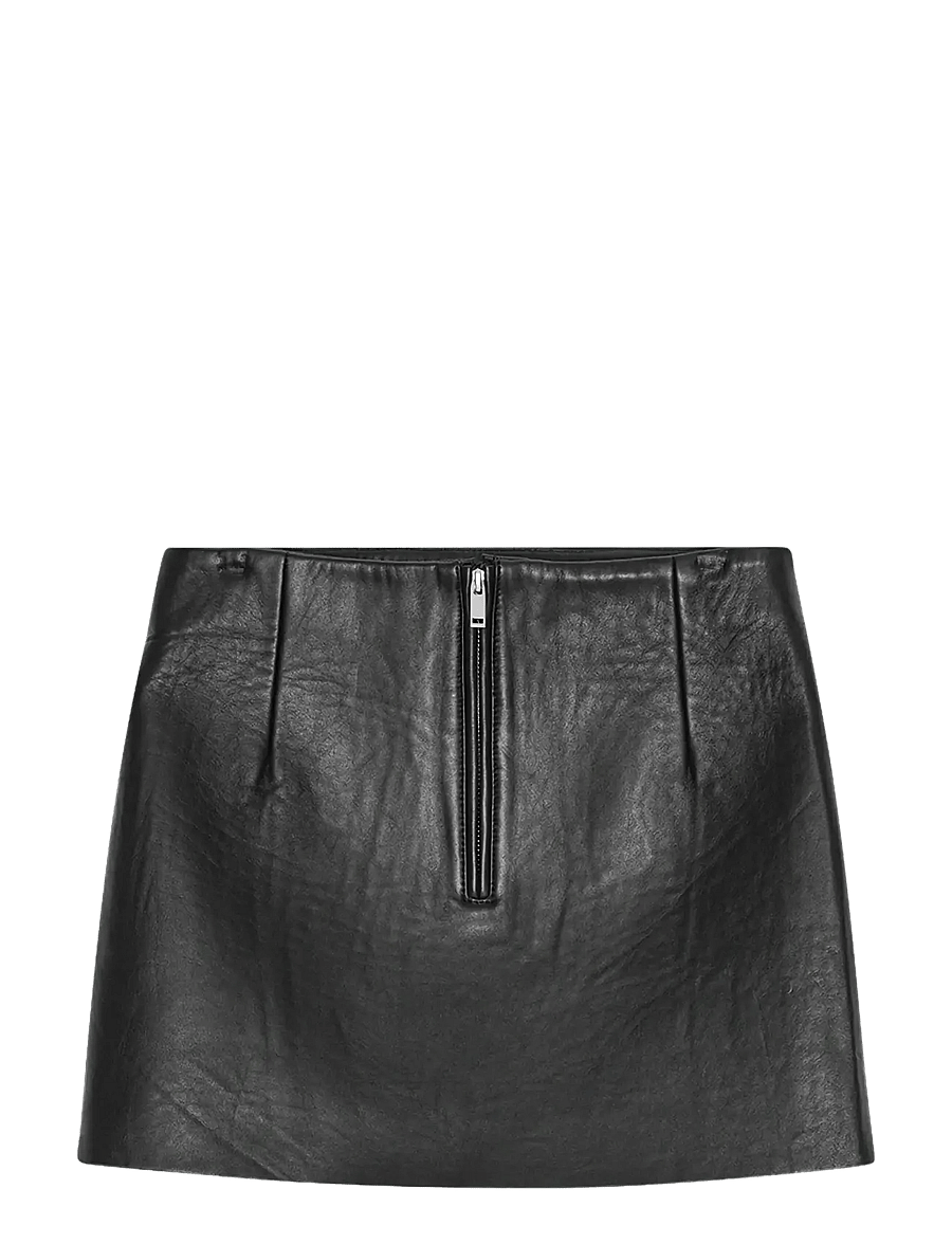 REMAIN Birger Christensen - MINI LEATHER SKIRT - lederröcke - black - 1
