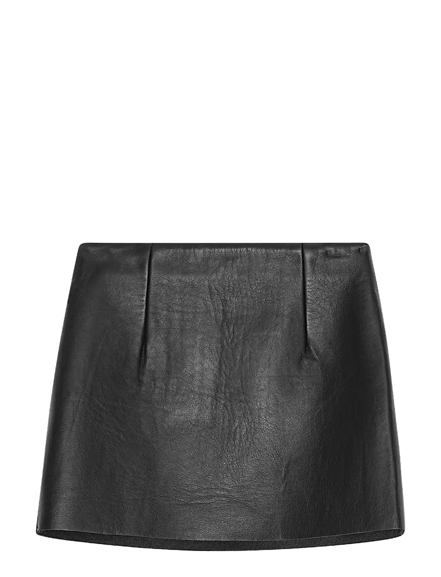 REMAIN Birger Christensen - MINI LEATHER SKIRT - lederröcke - black - 2