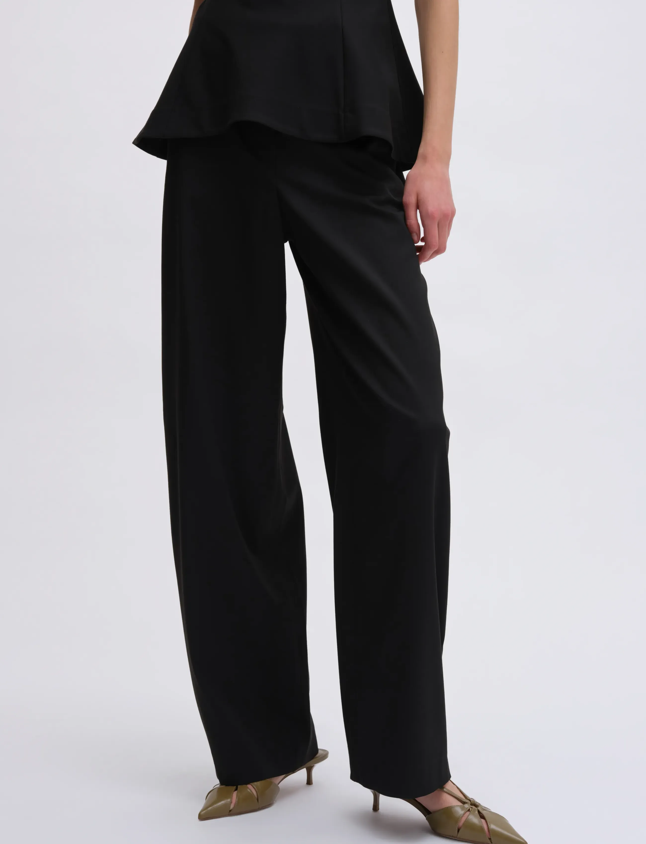 REMAIN Birger Christensen COCOON SUITING PANTS - Officewear - BLACK / black