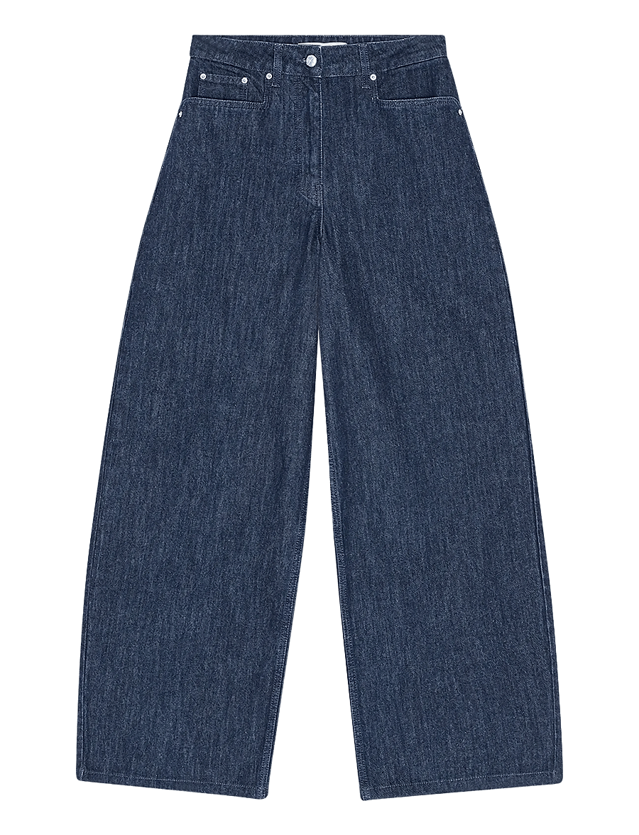 REMAIN Birger Christensen - COCOON DENIM PANTS - barrel lõikega teksad - sargasso sea (blue) - 0