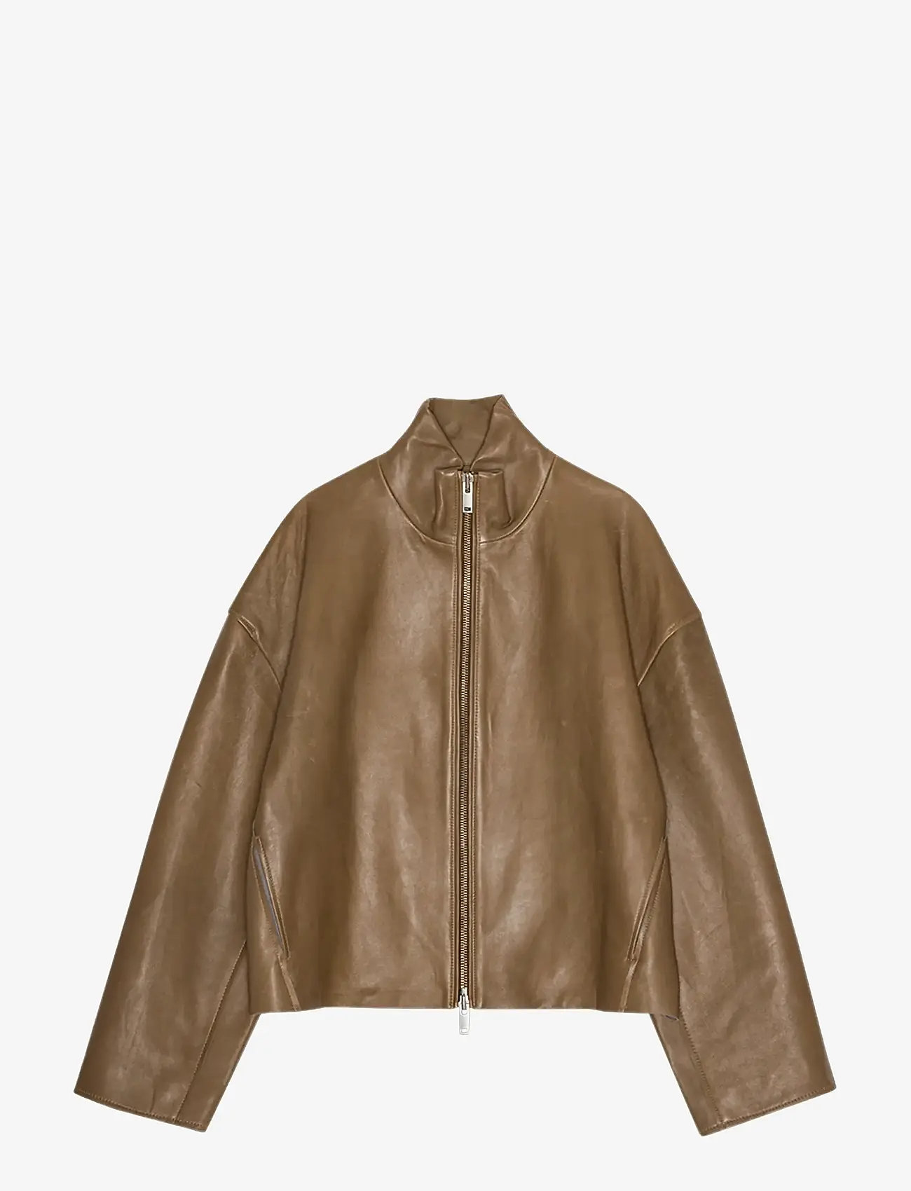 REMAIN Birger Christensen - BONDED LEATHER JACKET - sepia - 1
