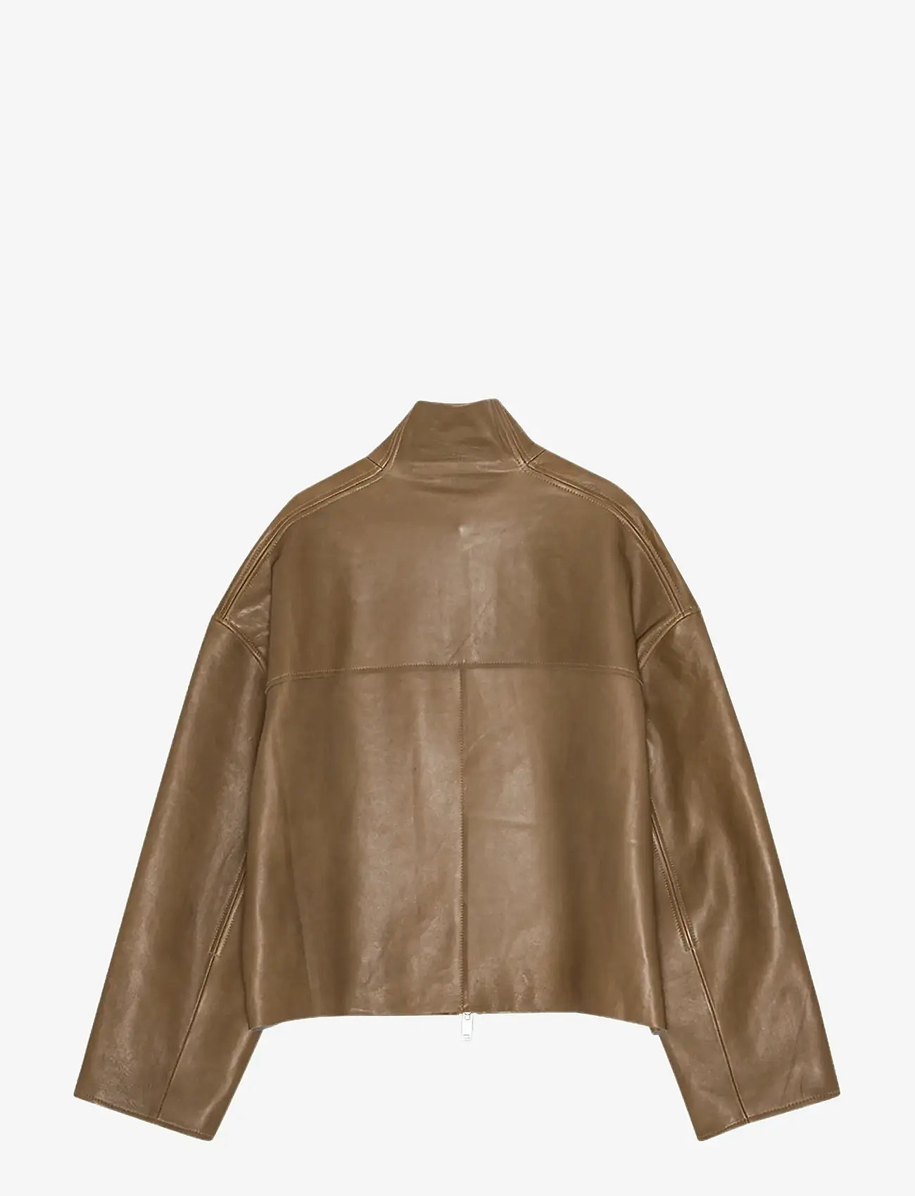 REMAIN Birger Christensen - BONDED LEATHER JACKET - sepia - 2
