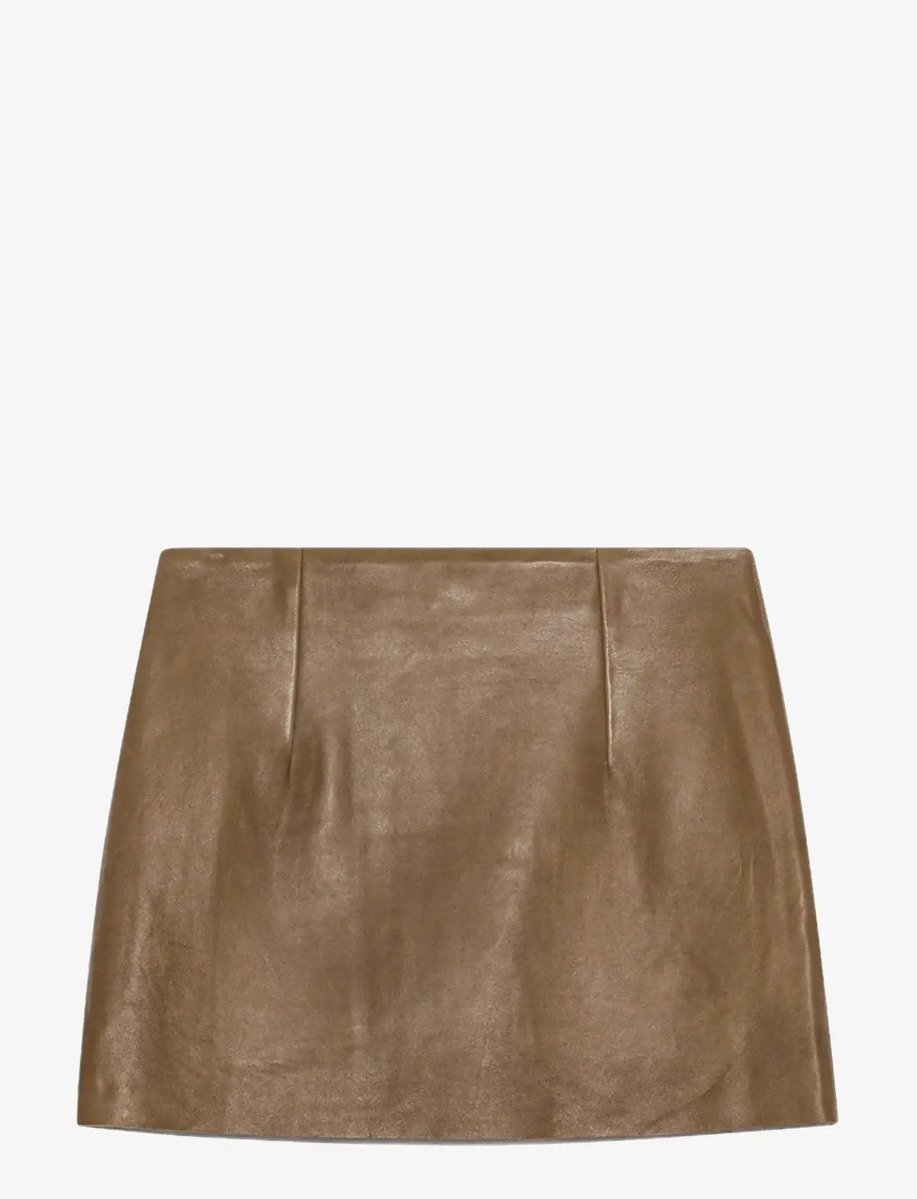 REMAIN Birger Christensen - MINI LEATHER SKIRT - lædernederdele - sepia - 2