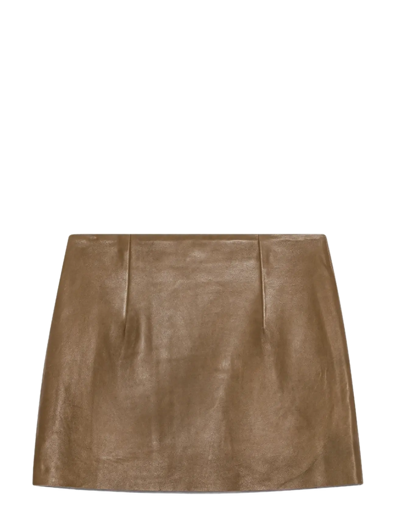 REMAIN Birger Christensen - MINI LEATHER SKIRT - leather skirts - sepia - 2