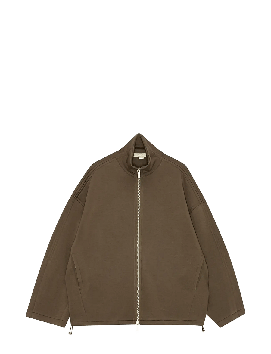 REMAIN Birger Christensen - SOFT ZIPPED JACKET - frühlingsjacken - chocolate martini - 0