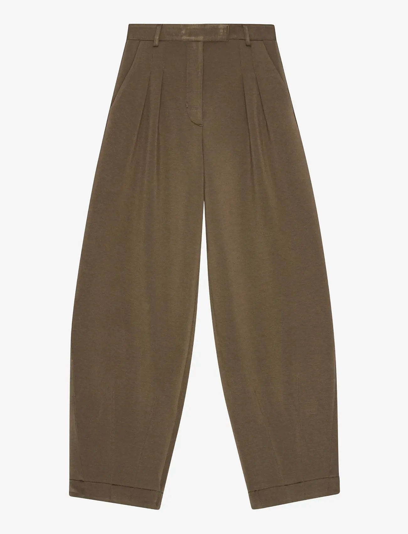 REMAIN Birger Christensen - SOFT COCOON PANTS - barrel püksid - chocolate martini - 1