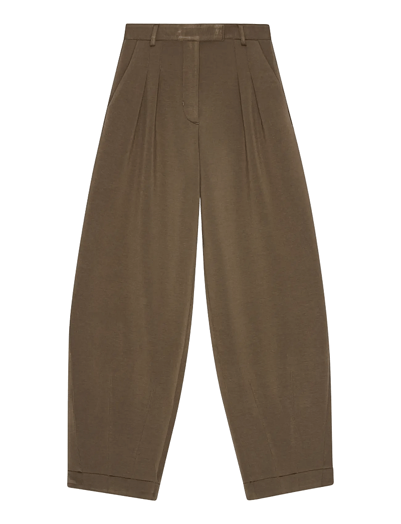 REMAIN Birger Christensen - SOFT COCOON PANTS - barrel püksid - chocolate martini - 1