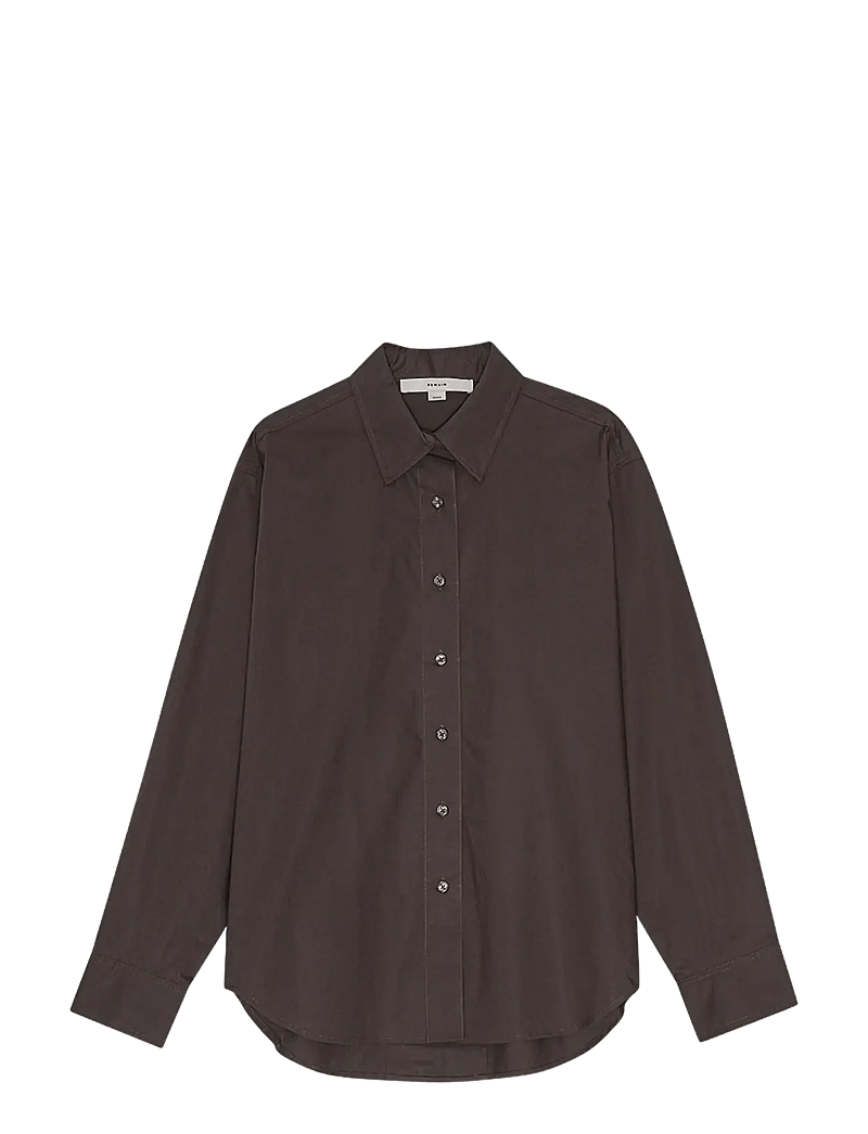 REMAIN Birger Christensen - BOXY SHIRT - langærmede skjorter - raisin - 1