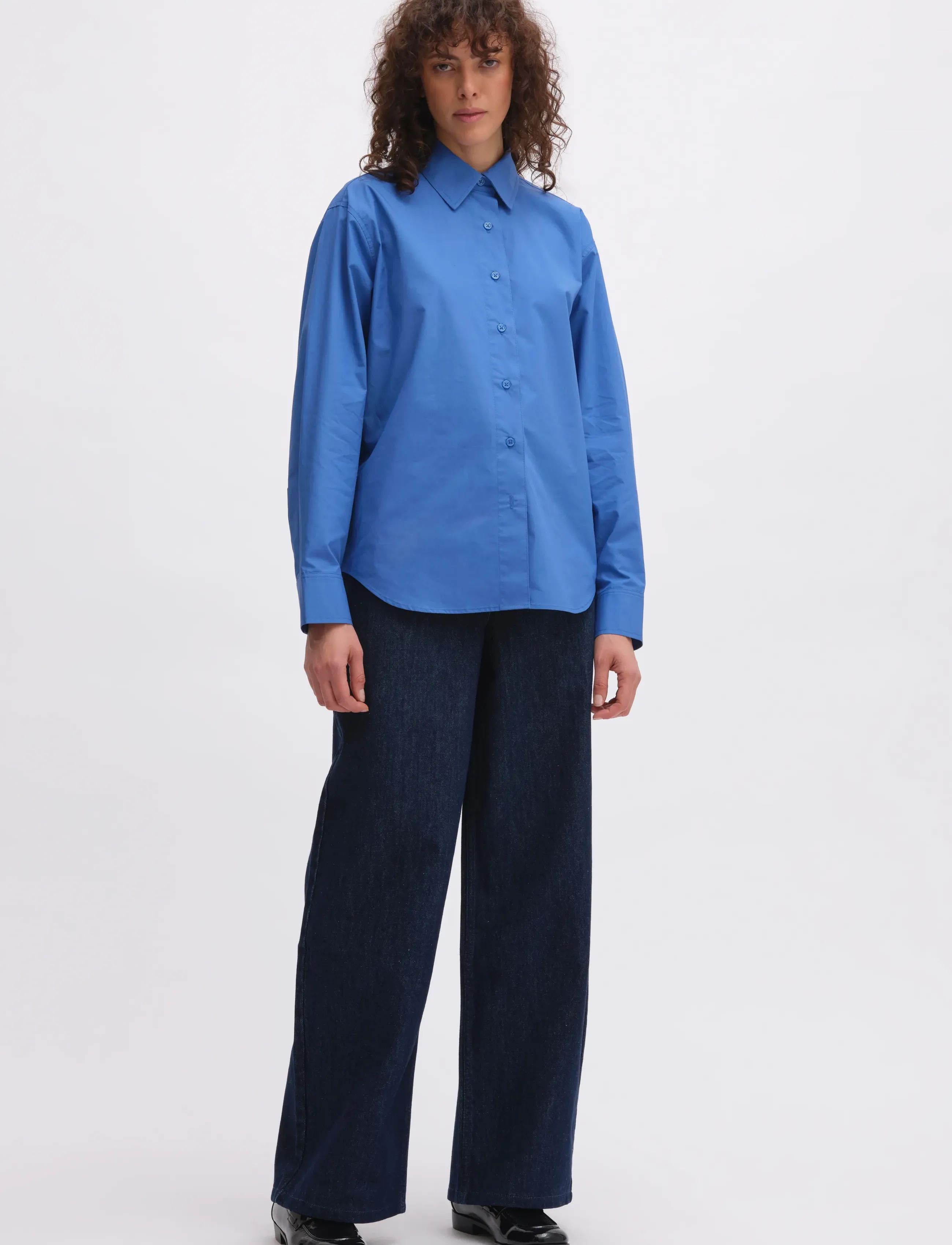 REMAIN Birger Christensen BOXY SHIRT - Särgid - NEBULAS BLUE / blue