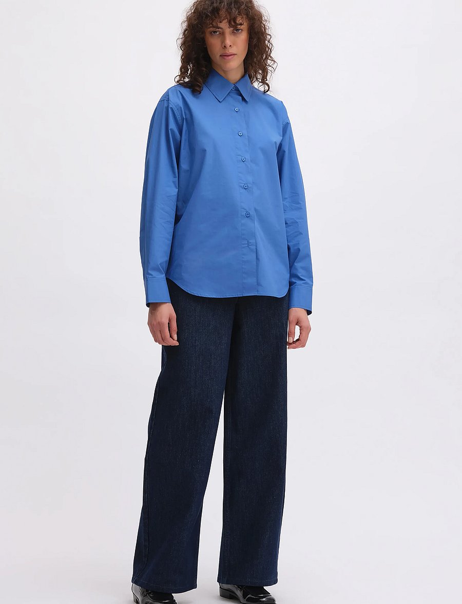 REMAIN Birger Christensen - BOXY SHIRT - koszule z długimi rękawami - nebulas blue - 0