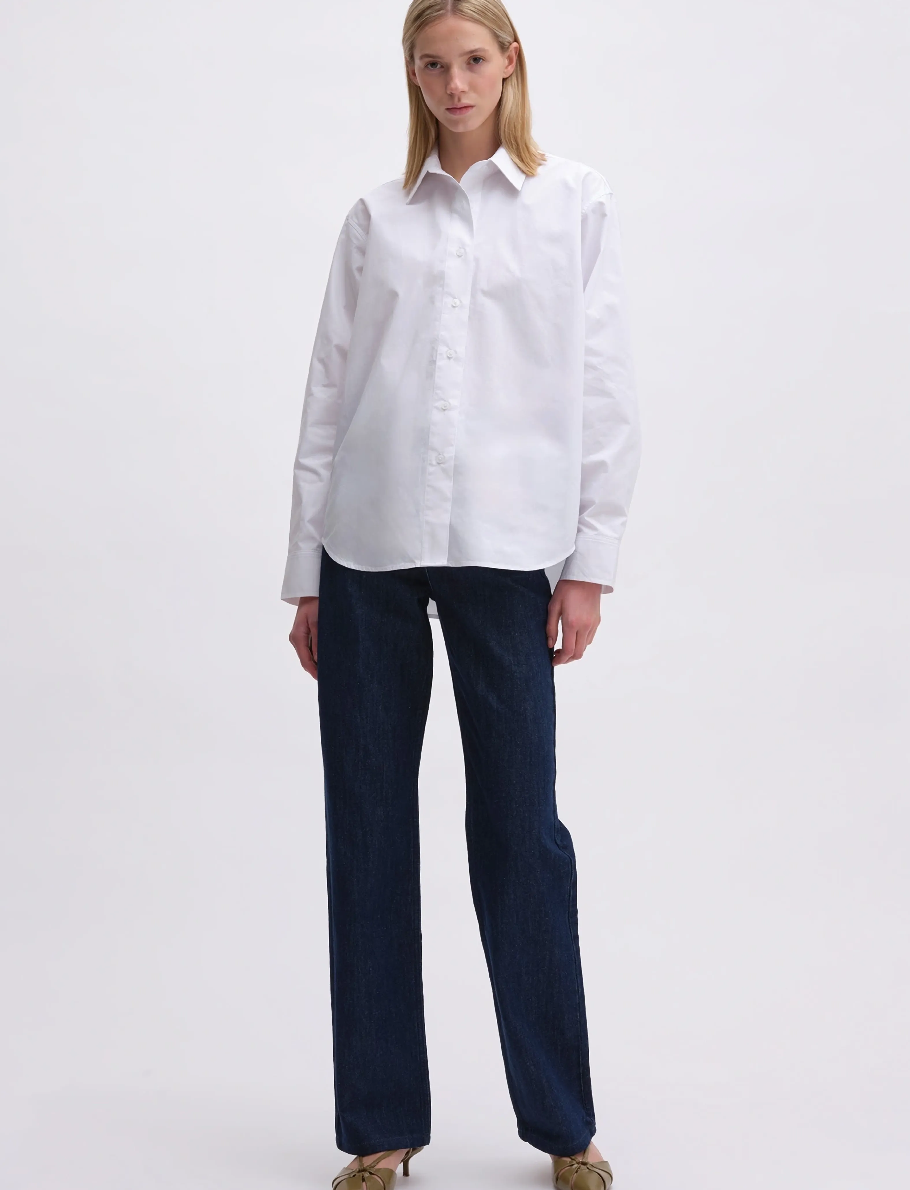 REMAIN Birger Christensen Boxy Shirt, 36, White, Skjorter > Langærmede, Dame
