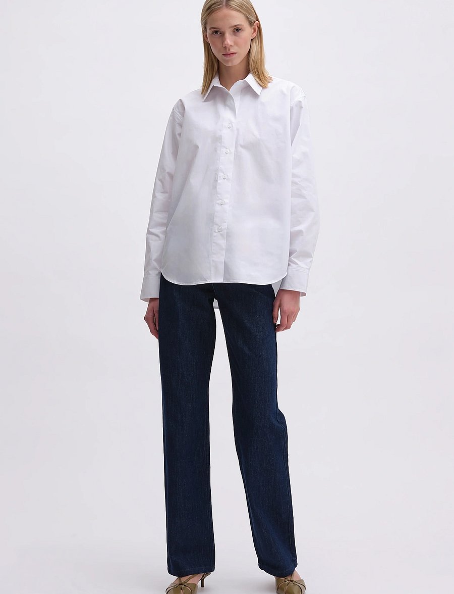 REMAIN Birger Christensen - BOXY SHIRT - langärmlige hemden - bright white - 0