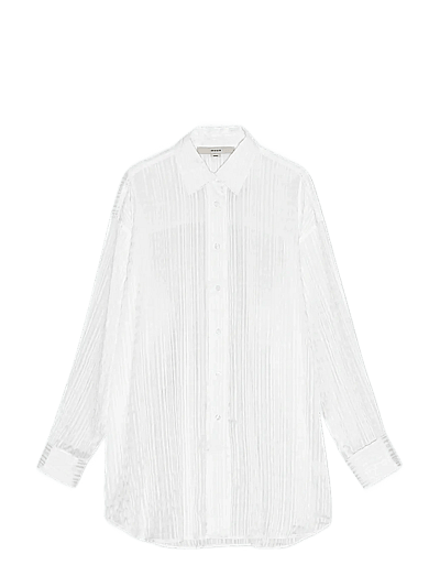REMAIN Birger Christensen OVERSIZED SHIRT - Pikkade varrukatega särgid - BRIGHT WHITE / white