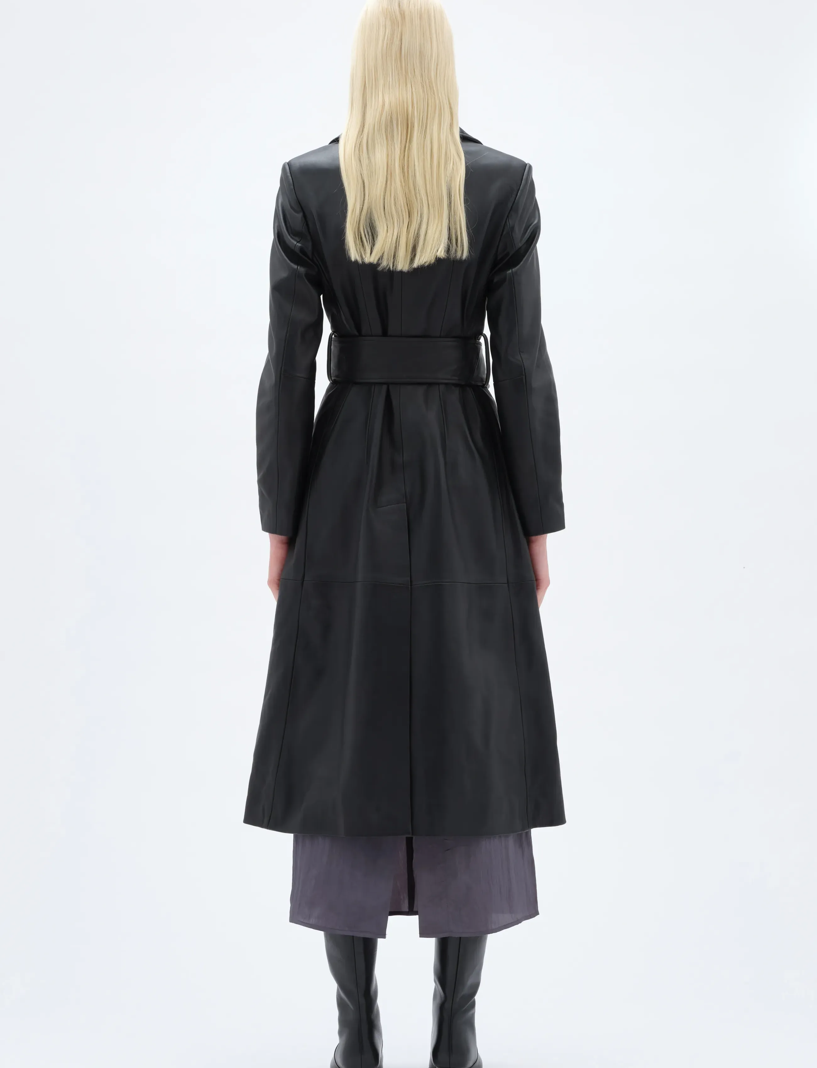 REMAIN Birger Christensen - LEATHER TRENCHCOAT - black - 3