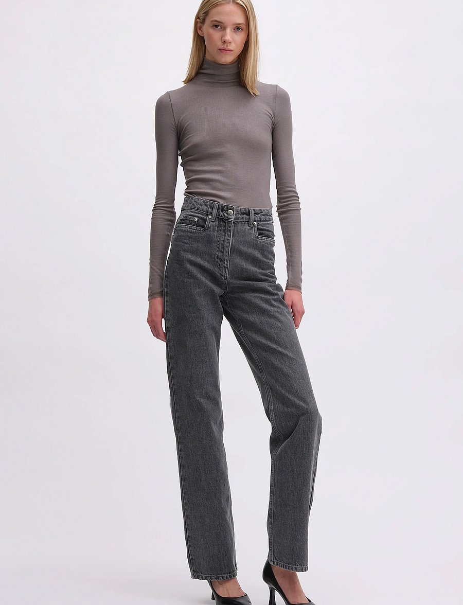 REMAIN Birger Christensen - LONG SLEEVE TURTLE NECK - turtlenecks - charcoal gray - 0