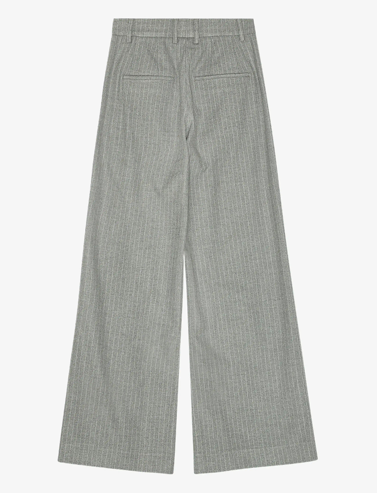 REMAIN Birger Christensen - WIDE SUITING PANTS - kostymbyxor - titanium comb. - 2