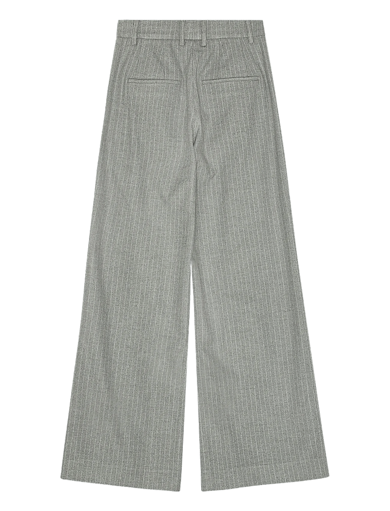 REMAIN Birger Christensen - WIDE SUITING PANTS - kostymbyxor - titanium comb. - 2