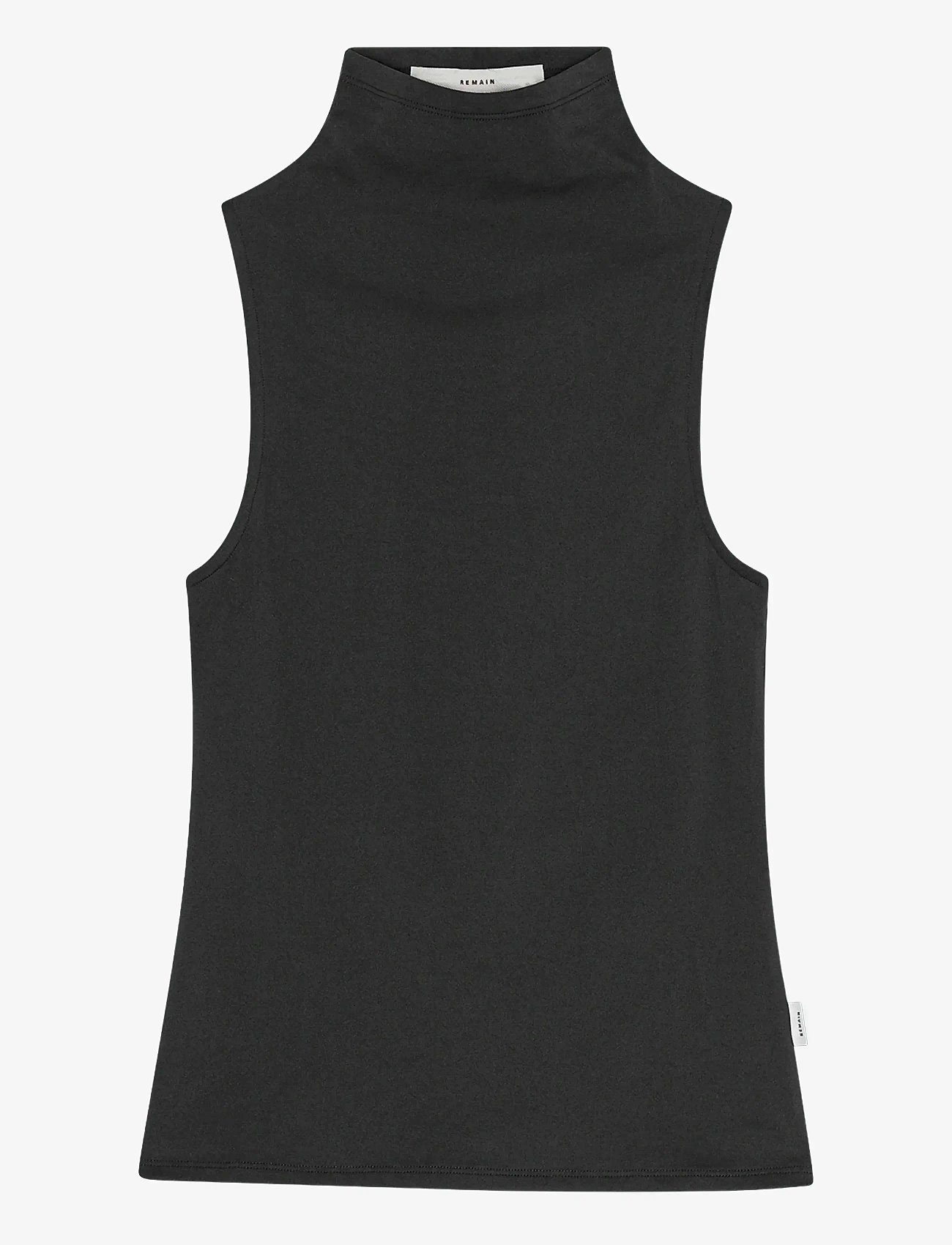 REMAIN Birger Christensen - HIGH NECK JERSEY TOP - tanktops - black - 1