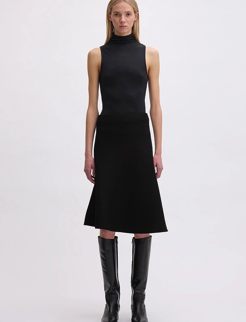 REMAIN Birger Christensen - HIGH NECK JERSEY TOP - tanktops - black - 0