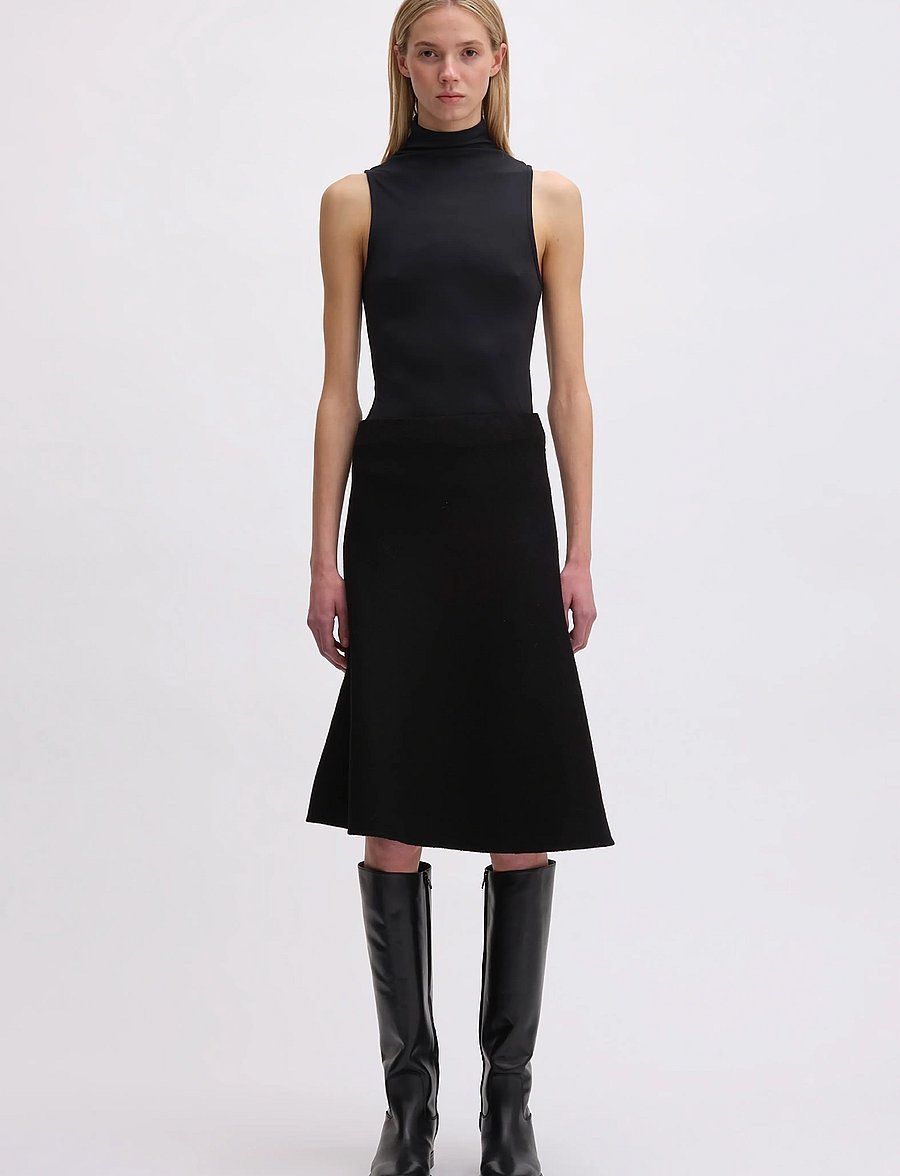 REMAIN Birger Christensen - HIGH NECK JERSEY TOP - sleeveless tops - black - 0