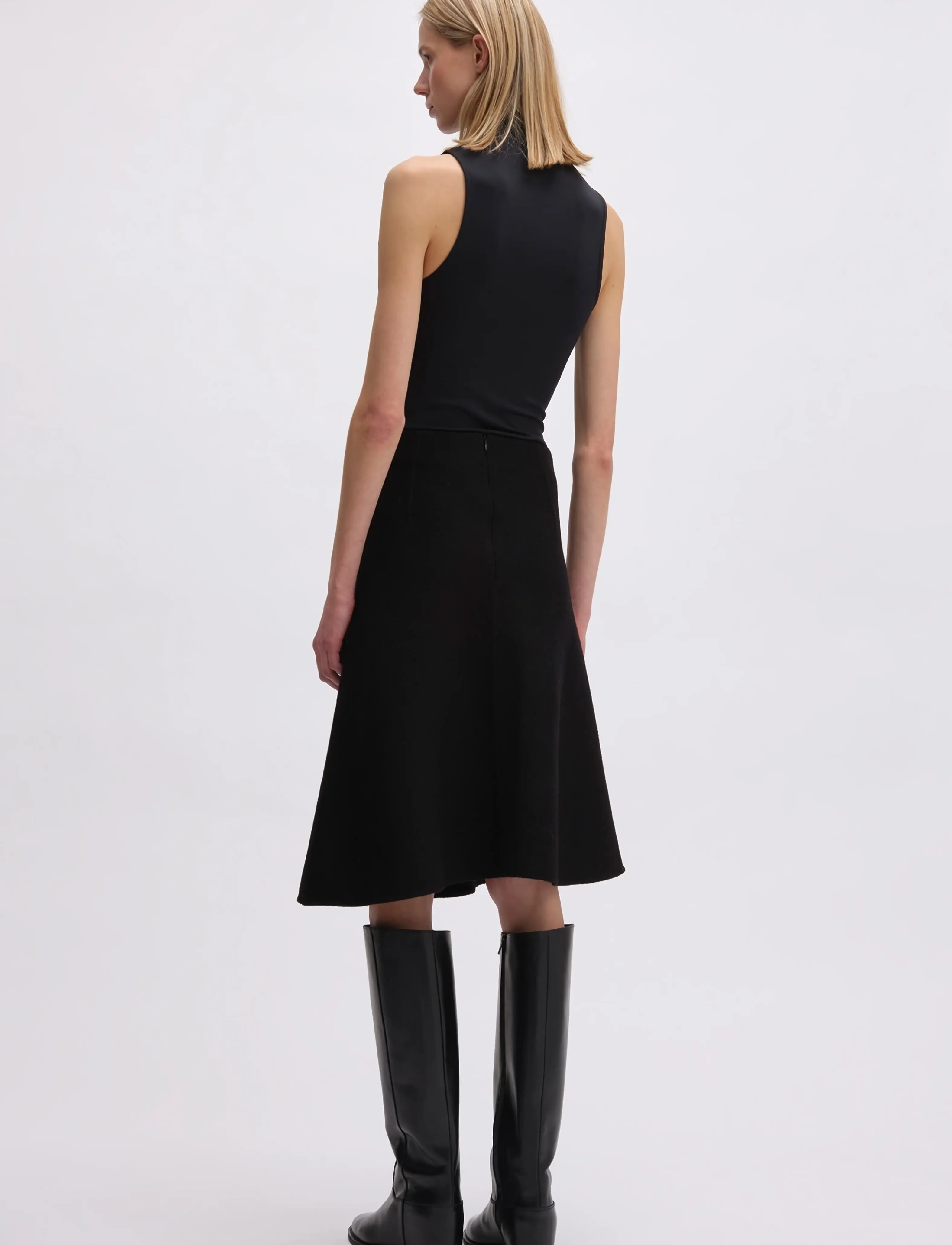 REMAIN Birger Christensen - HIGH NECK JERSEY TOP - sleeveless tops - black - 3