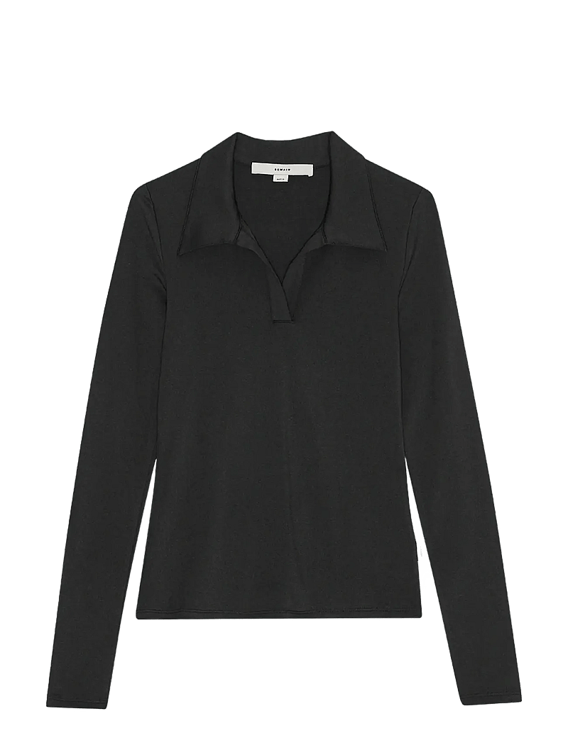 REMAIN Birger Christensen - JERSEY POLO TOP - poloer - black - 1