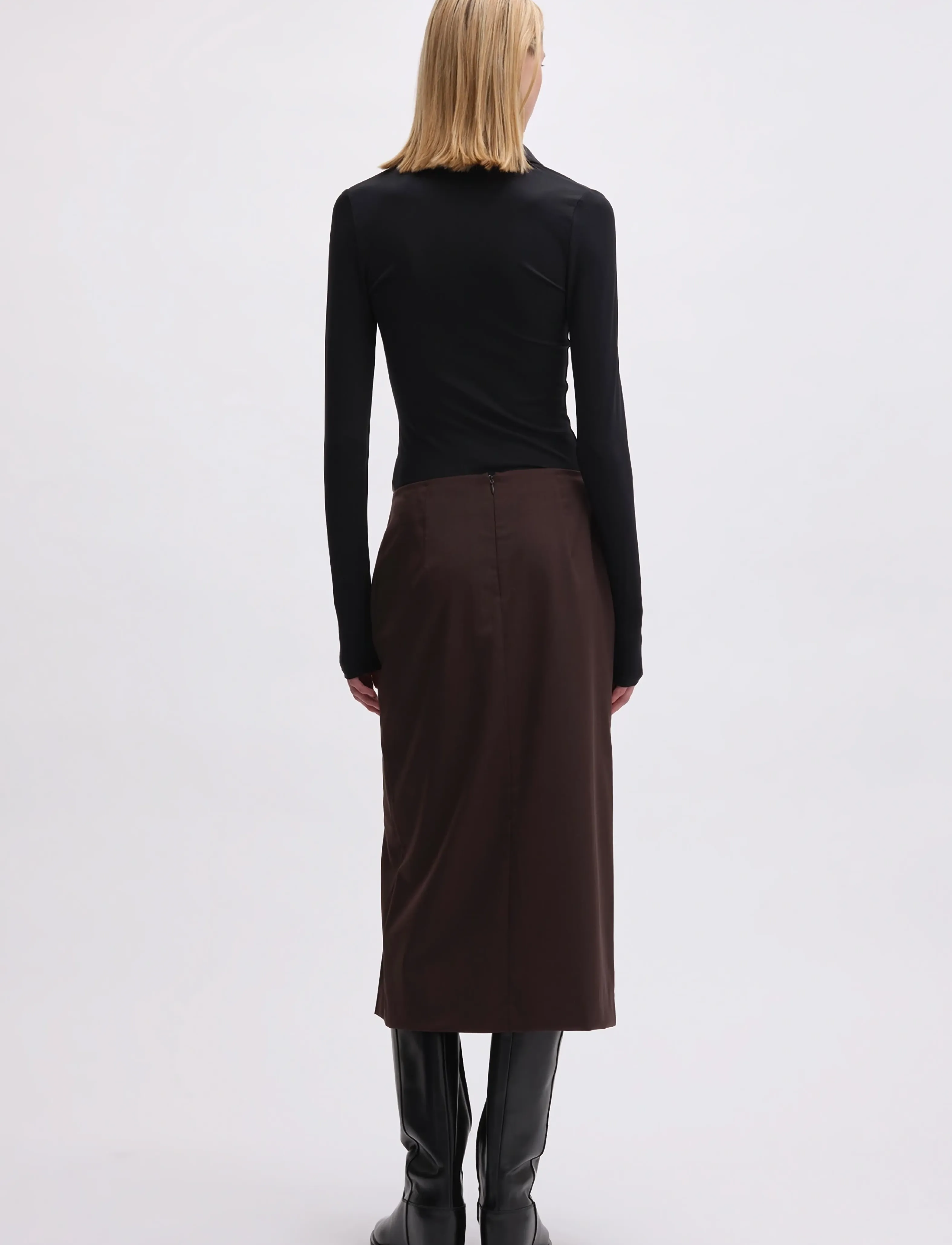 REMAIN Birger Christensen - JERSEY POLO TOP - pikeepaidat - black - 3