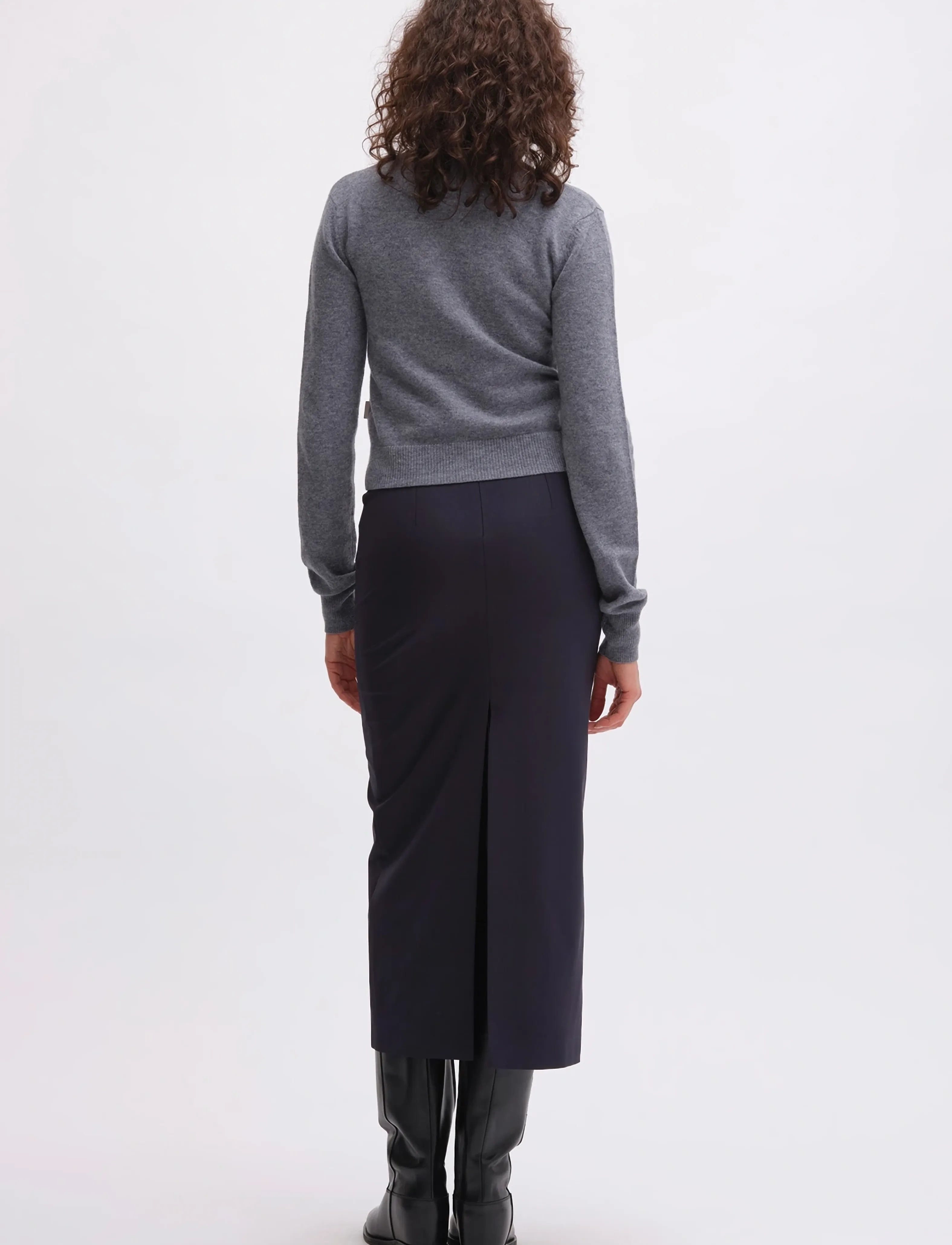 REMAIN Birger Christensen - LIGHT KNIT CARDIGAN - light grey melange - 3