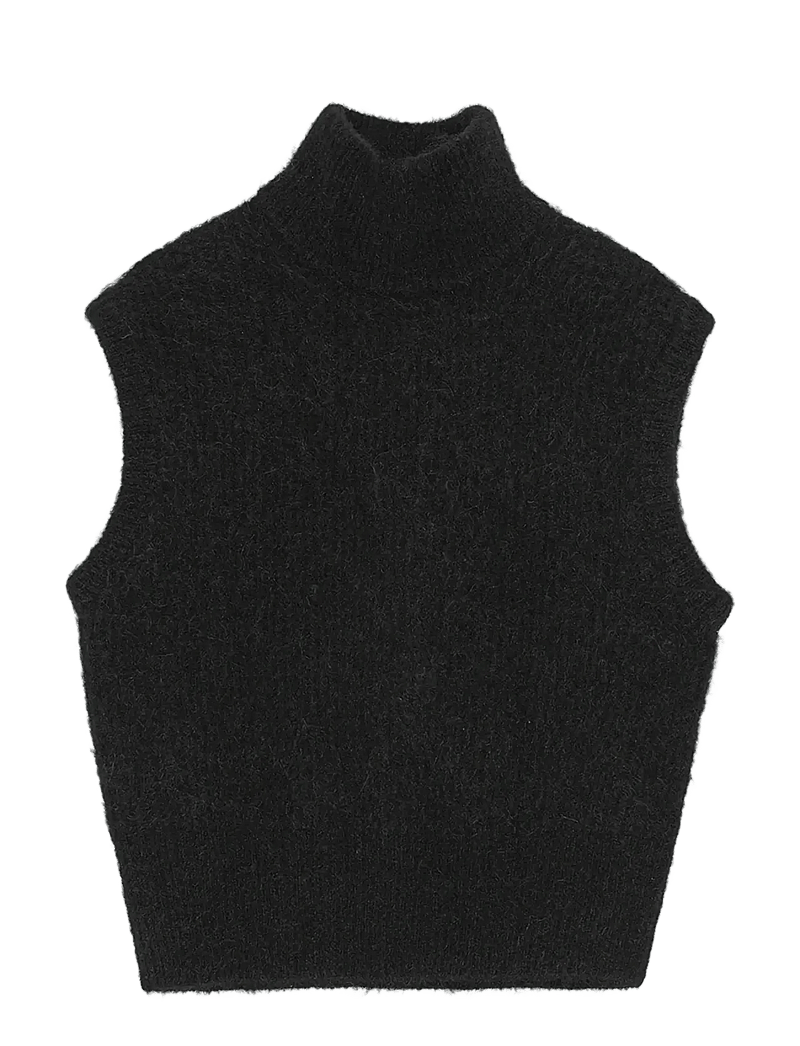 REMAIN Birger Christensen - CREW NECK VEST - turtlenecks - black - 1