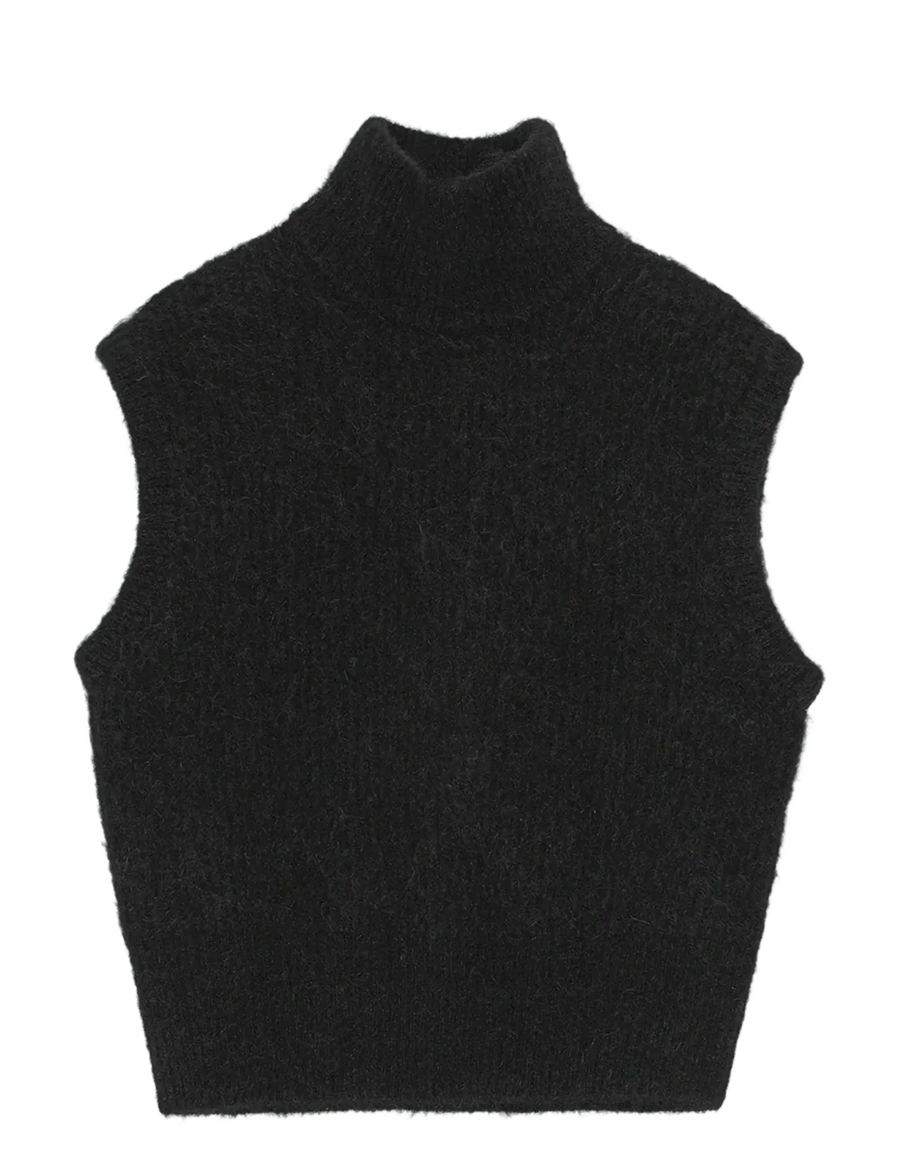 REMAIN Birger Christensen CREW NECK VEST - Strik - BLACK / black