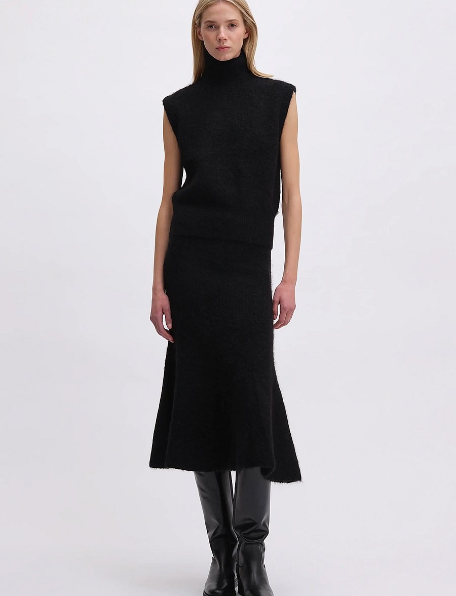 REMAIN Birger Christensen - CREW NECK VEST - pooloneuleet - black - 0