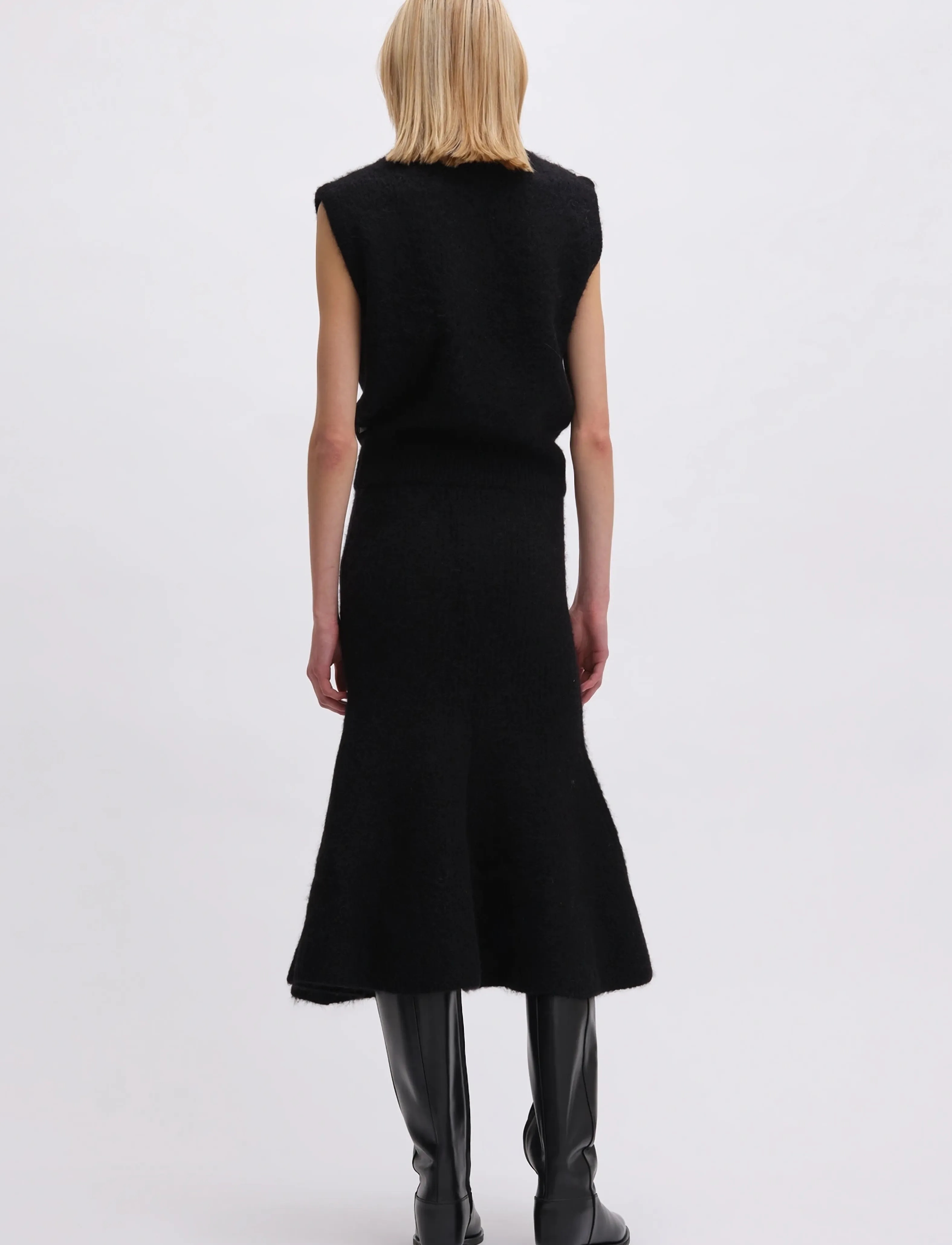 REMAIN Birger Christensen - CREW NECK VEST - pooloneuleet - black - 3