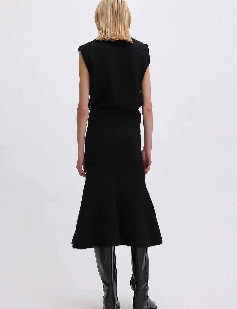 REMAIN Birger Christensen - CREW NECK VEST - pooloneuleet - black - 3