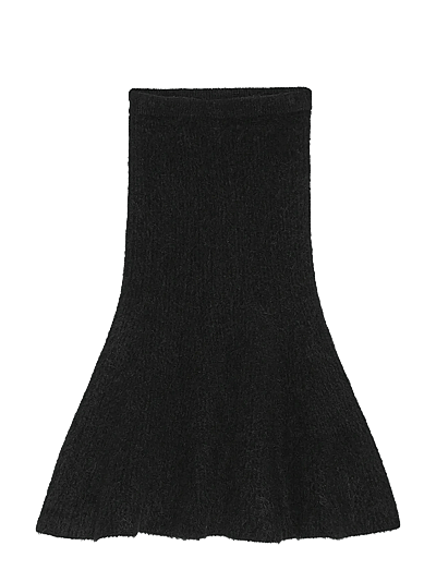 REMAIN Birger Christensen KNIT MIDI SKIRT - Stickade kjolar - BLACK / black