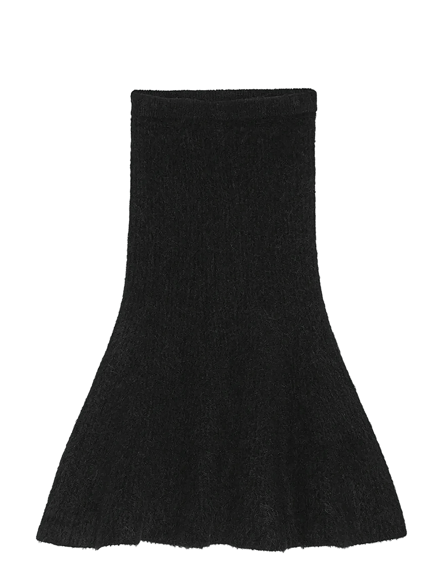 REMAIN Birger Christensen - KNIT MIDI SKIRT - kootud seelikud - black - 1