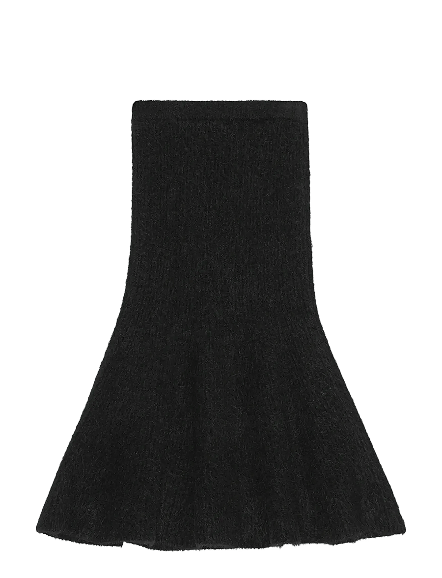 REMAIN Birger Christensen - KNIT MIDI SKIRT - kootud seelikud - black - 2