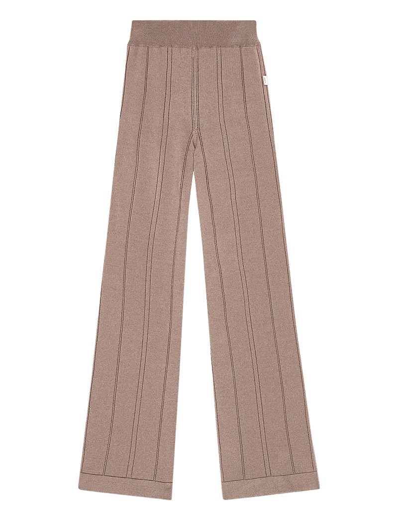REMAIN Birger Christensen - LIGHT KNIT PANTS - slim fit trousers - chocolate chip - 0