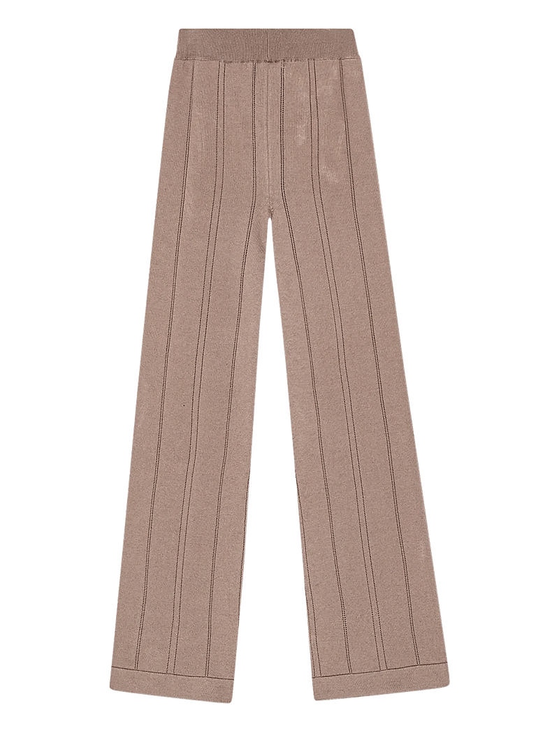 REMAIN Birger Christensen - LIGHT KNIT PANTS - slim fit trousers - chocolate chip - 1