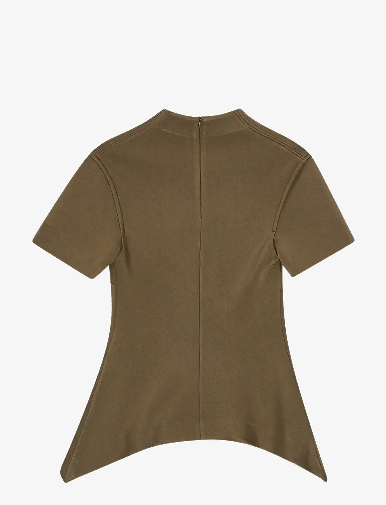 REMAIN Birger Christensen - SHORT SLEEVE SCUBA TOP - t-shirts - chocolate martini - 2