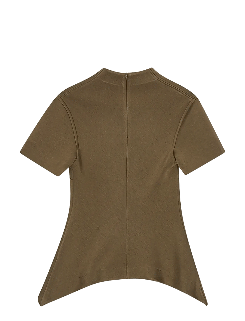 REMAIN Birger Christensen - SHORT SLEEVE SCUBA TOP - t-shirts - chocolate martini - 2