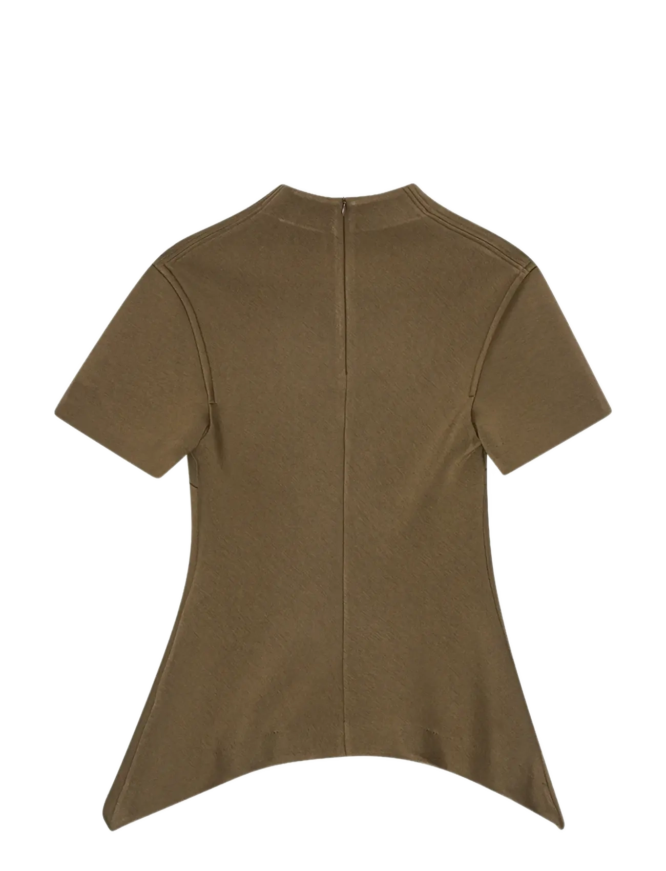 REMAIN Birger Christensen - SHORT SLEEVE SCUBA TOP - t-shirty - chocolate martini - 2