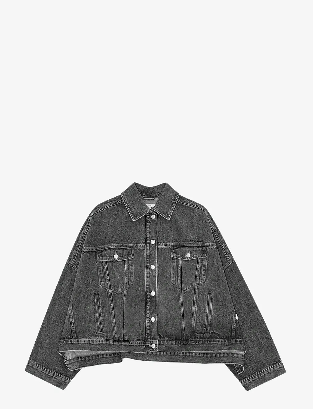 REMAIN Birger Christensen - DRAPY BACK DENIM JACKET - denimjakker - frost gray - 1