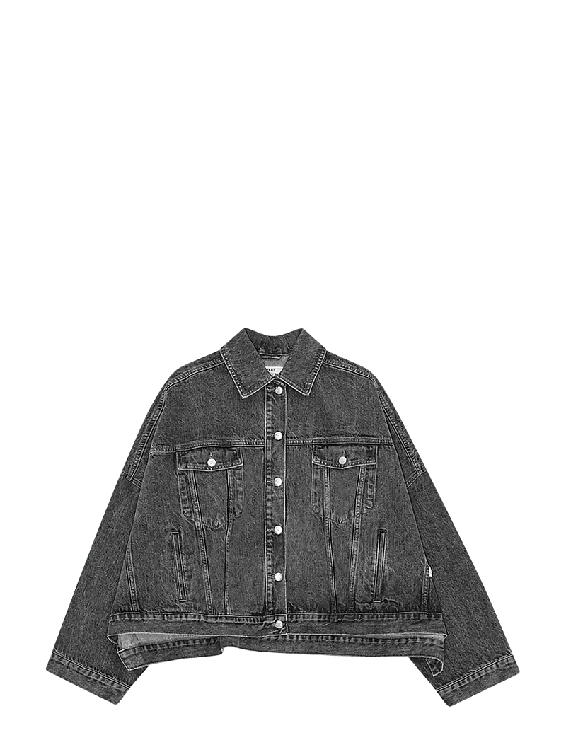 REMAIN Birger Christensen - DRAPY BACK DENIM JACKET - denimjakker - frost gray - 1