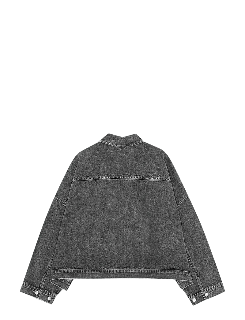 REMAIN Birger Christensen - DRAPY BACK DENIM JACKET - denimjakker - frost gray - 2