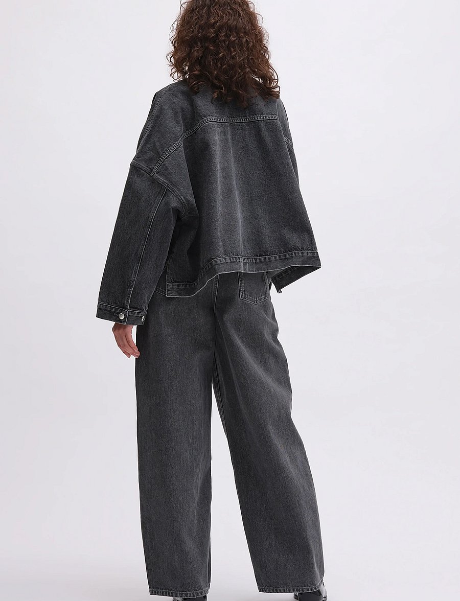 REMAIN Birger Christensen - DRAPY BACK DENIM JACKET - frühlingsjacken - frost gray - 3