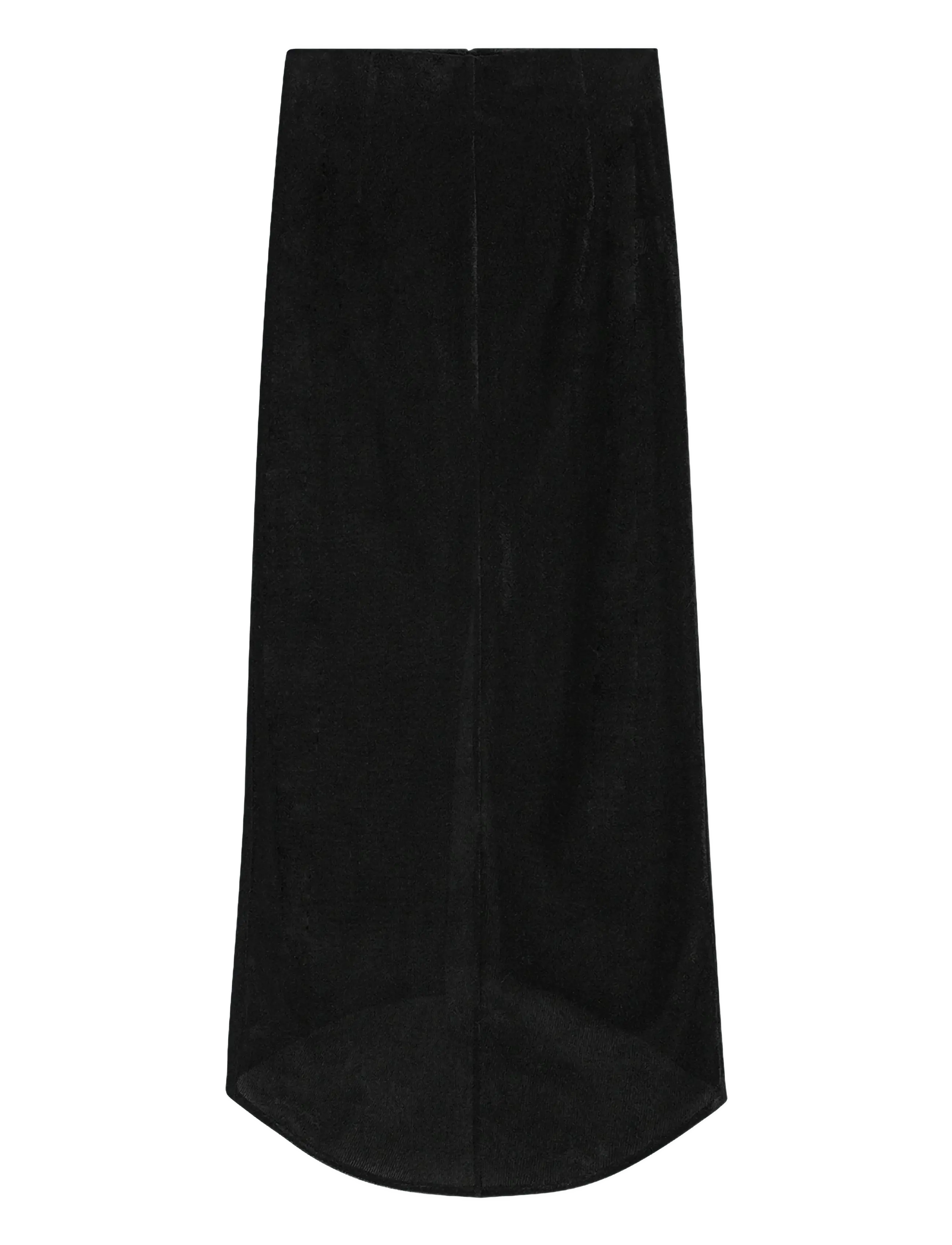 REMAIN Birger Christensen VELVET MESH SKIRT - Transitional Layering - BLACK / black