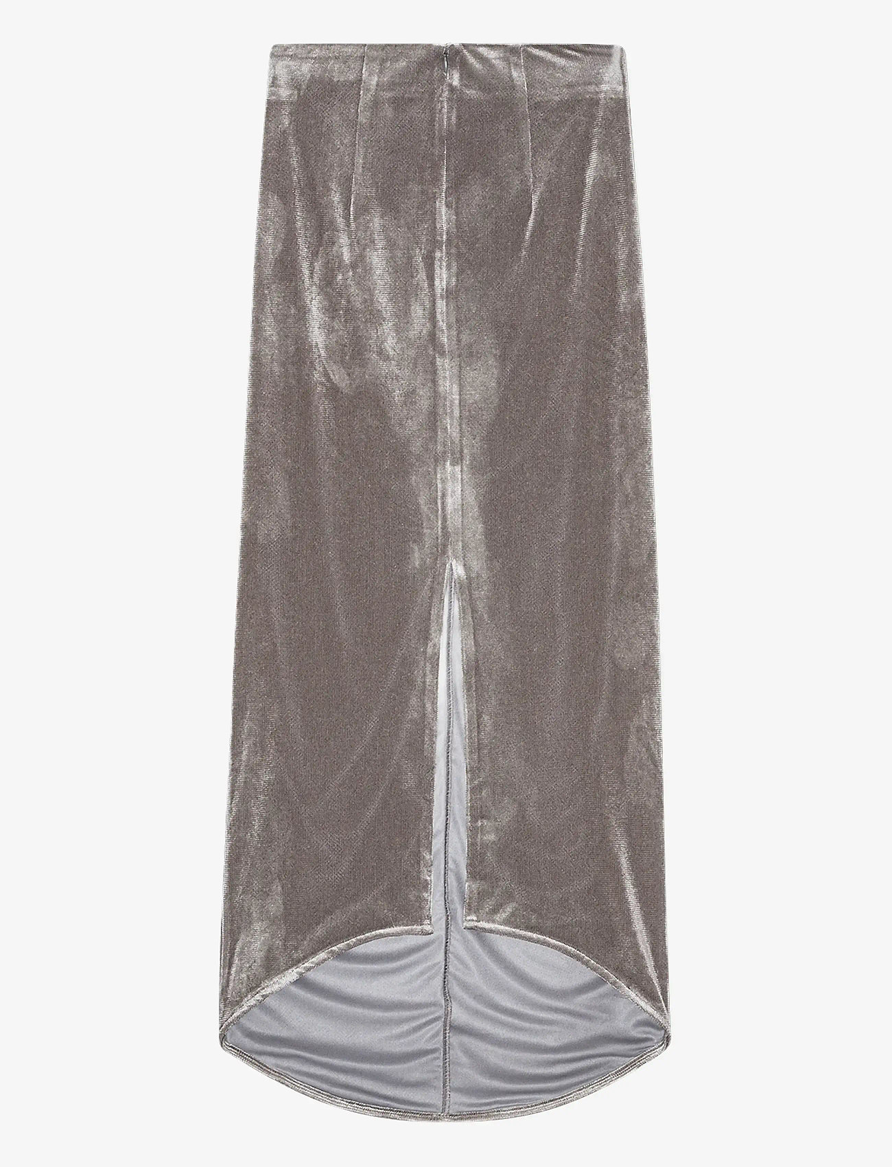 REMAIN Birger Christensen - VELVET MESH SKIRT - midi-röcke - plum kitten - 2